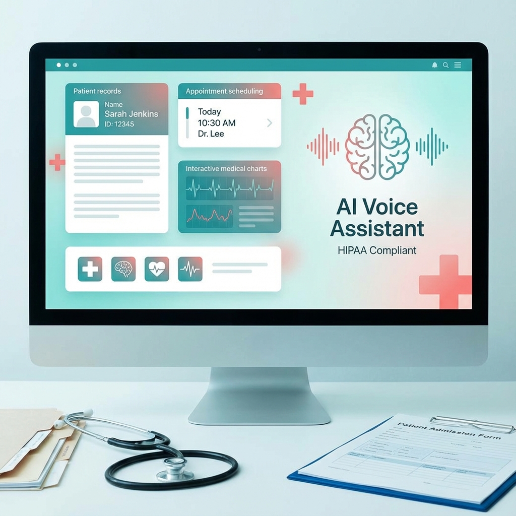 Interfaz de Agente de Voz IA de Agent Dragon para gestión de pacientes y citas médicas